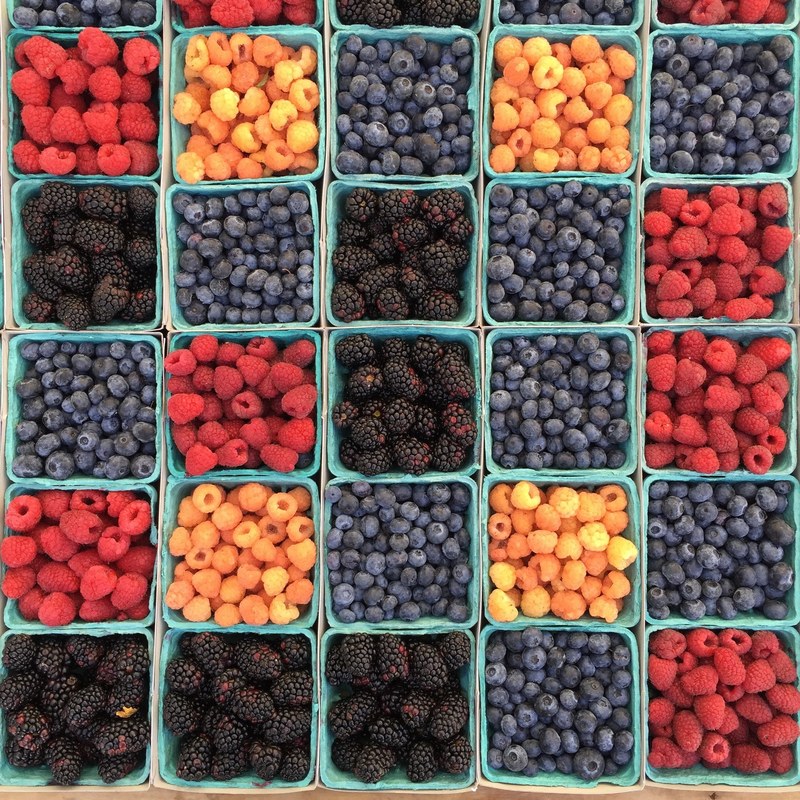 berries berry raspberry and blueberry 4k