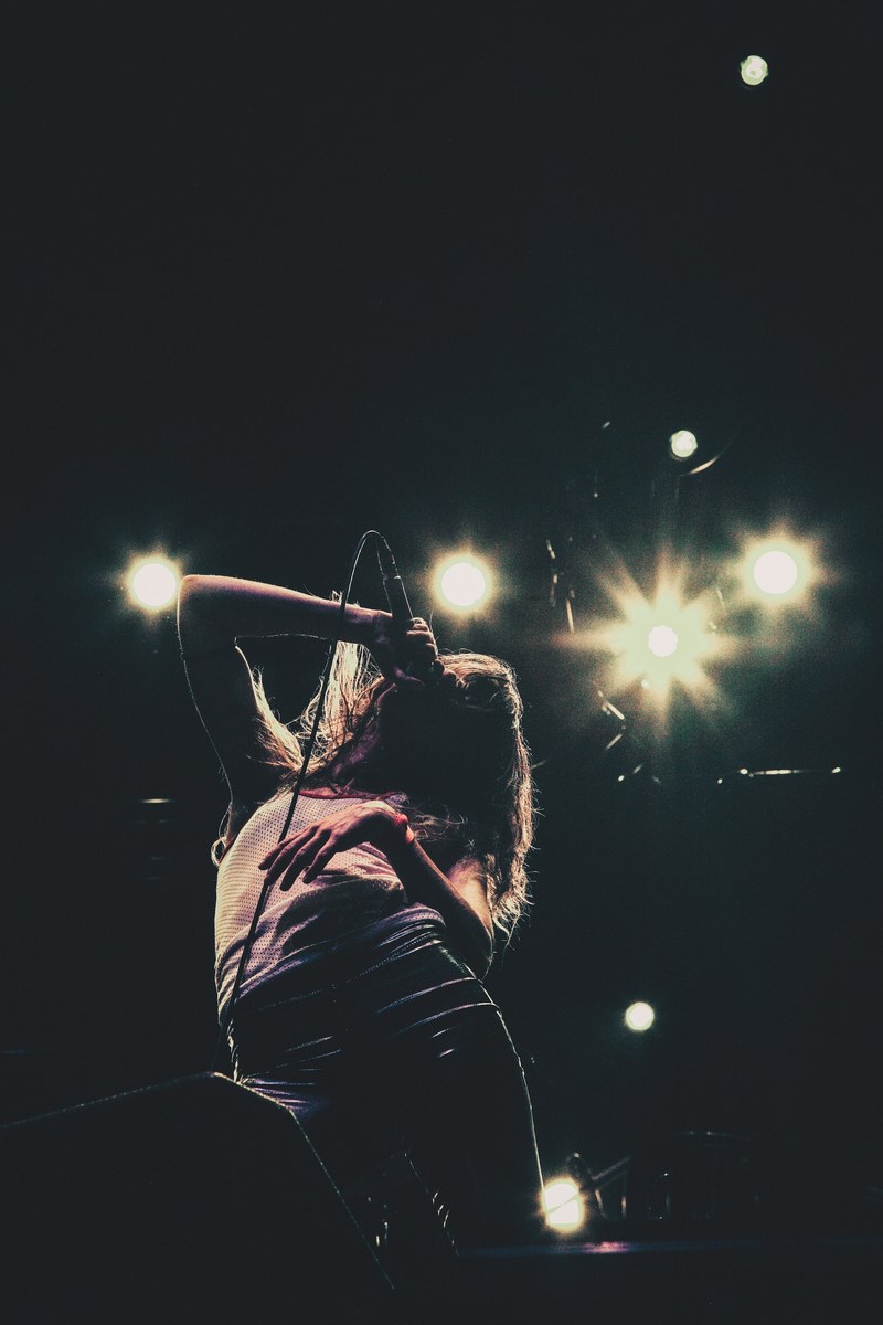 woman female microphone and singer hd, 4k