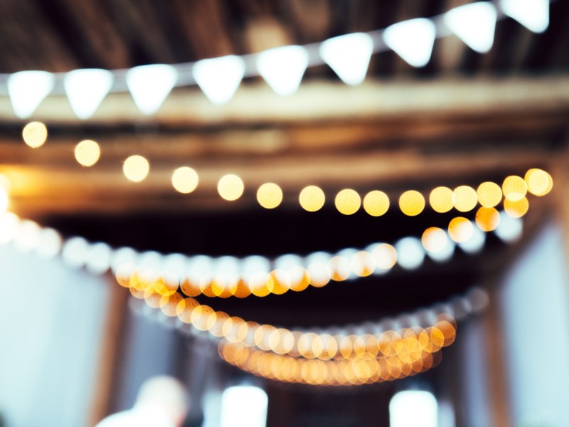 macro view of lights in a party in gettysburg, lights in party 4k