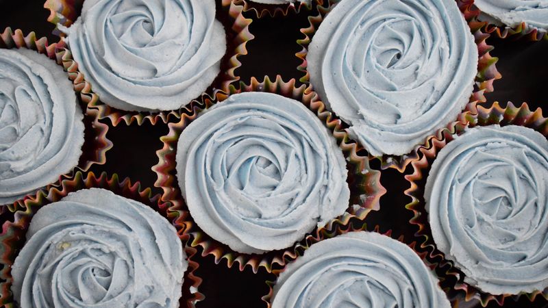 cupcakes, cream, cake, 4k
