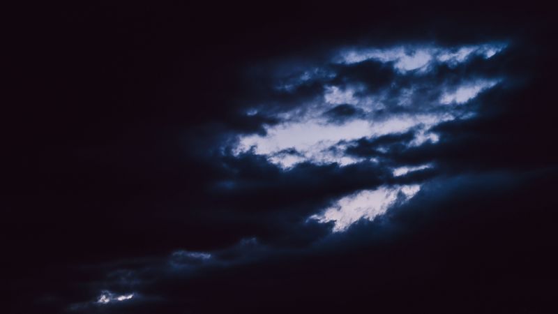 sky, clouds, night, 4k