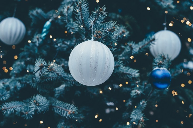decoration christmas festive and christmas tree 4k