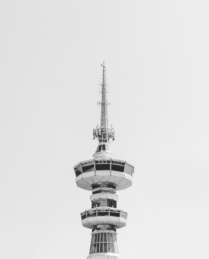 building windows black and white and tower hd, 4k