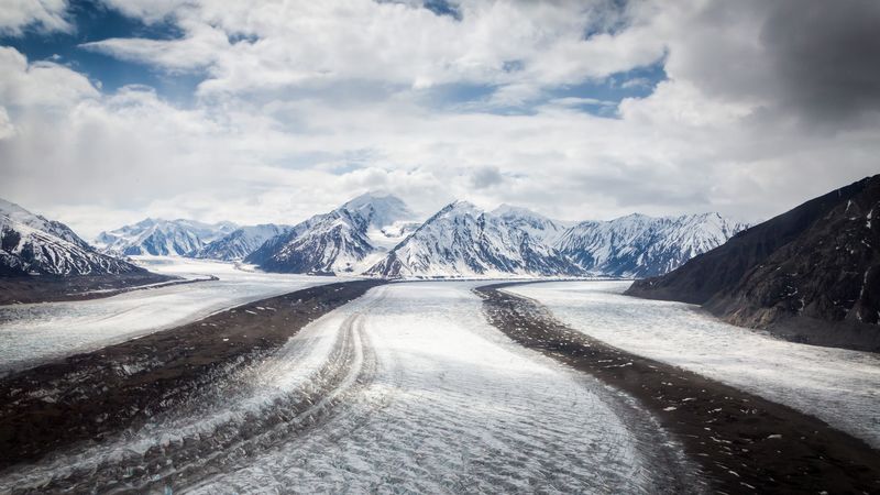 mountains, ice, snow, 4k