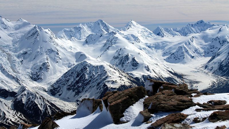 new zealand, mountains, snow, summit, 4k