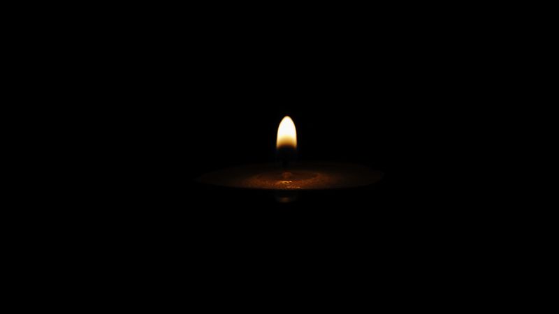 candle, dark, flame, 4k