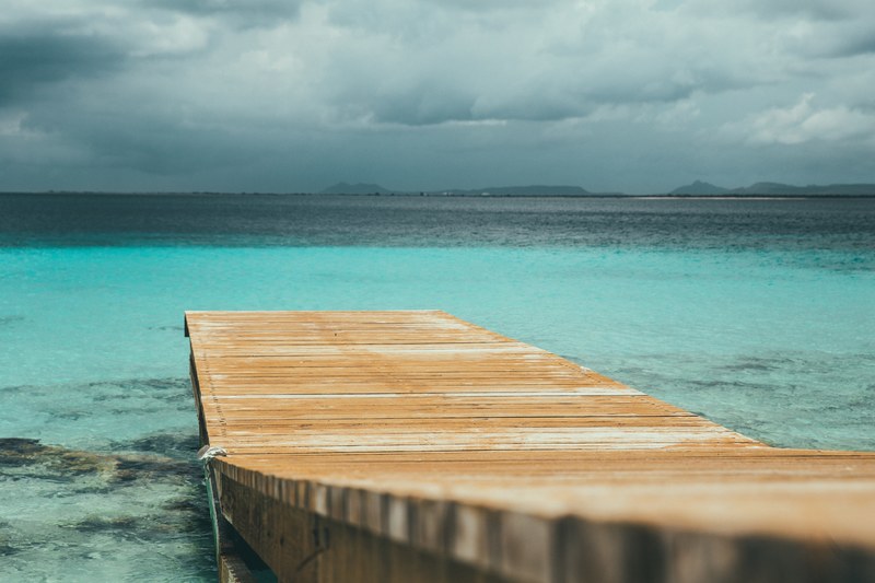wharf pier dock and seascape 4k
