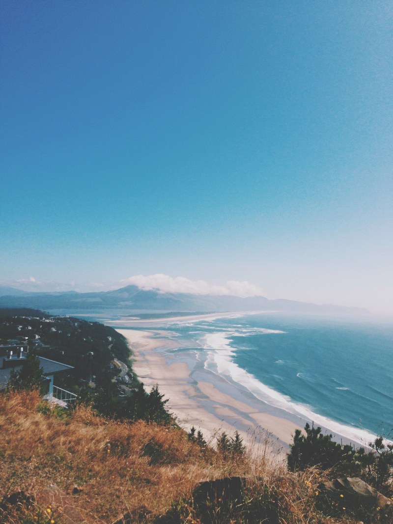 tropical coastline view from a hill, coastline view 4k