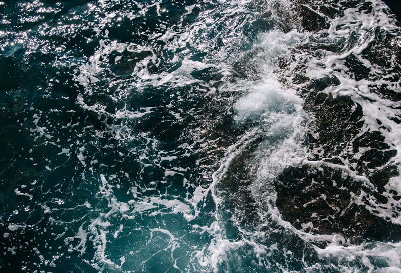water sea ocean and disturbed water 4k
