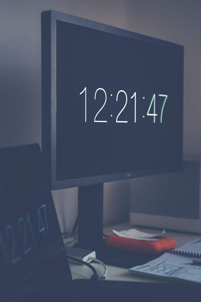 computer screen clock and time hd, 4k