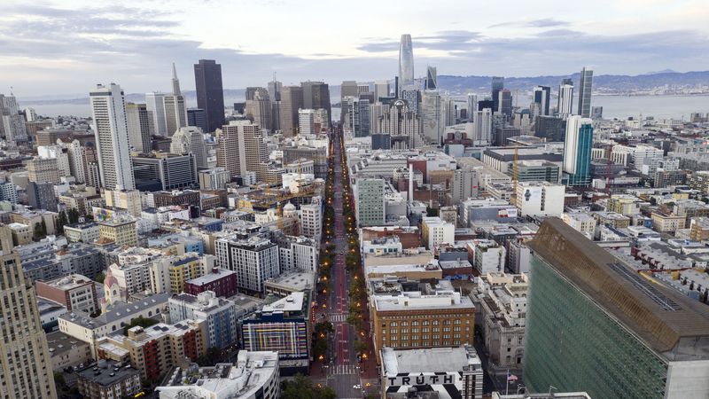 city, buildings, architecture, road, san francisco, usa, 4k