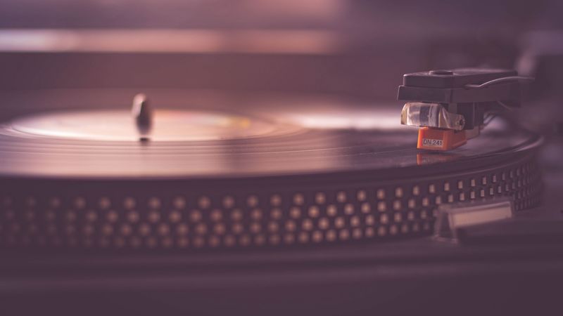 vinyl record player, plate, cartridge, needle, 4k