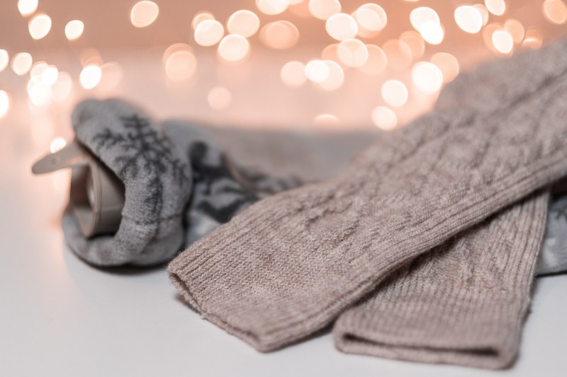 socks knitted hot water bottle and winter 4k