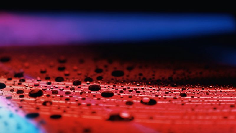 drops, surface, macro, 4k