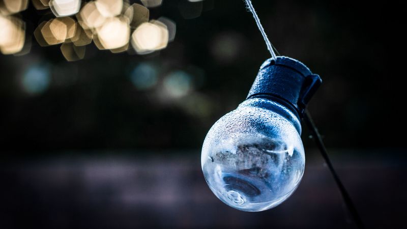 lamp, glass, drops, 4k