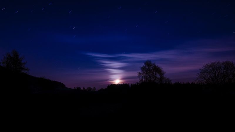 sky, night, dark, 4k