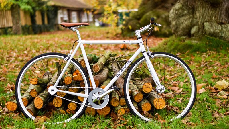 bicycle, autumn, foliage, 4k