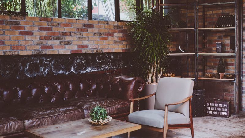 armchair, sofa, interior, furniture, 4k