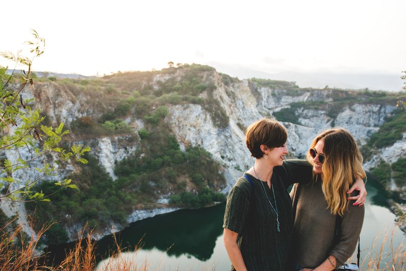 woman female friends and couple 4k