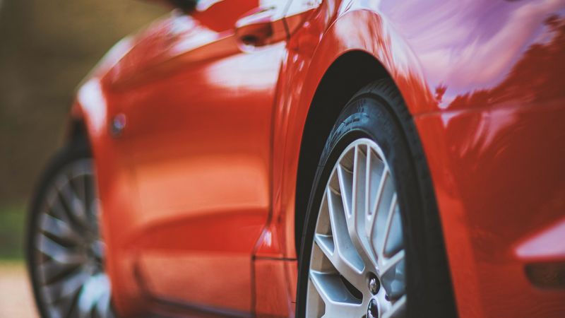 car, wheel, red, 4k