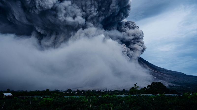 volcano, explosion, eruption, 4k