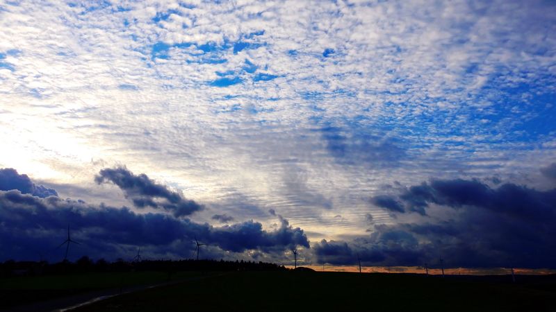 sky, clouds, evening, 4k