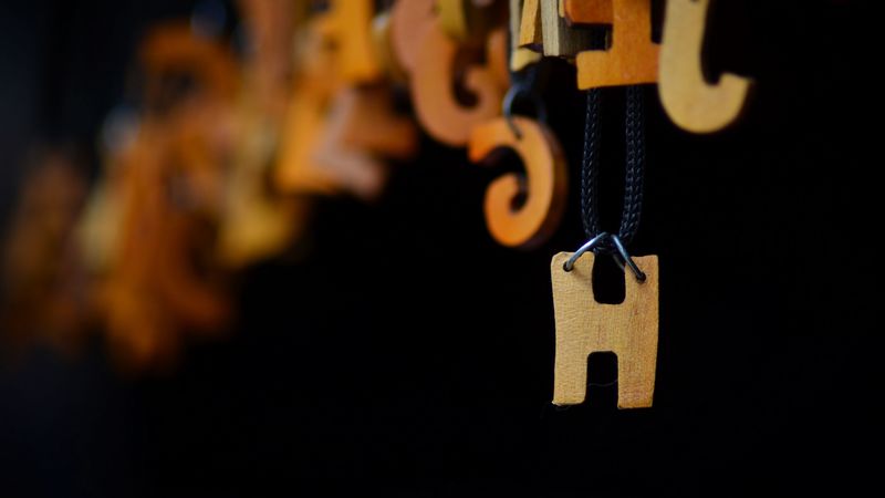 letter, pendant, alphabet, 4k