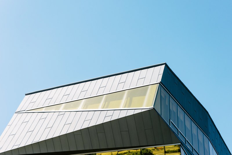 contemporary tiled design facade of the perimeter institute for theoretical physics, _contemporary tiled facade 4k