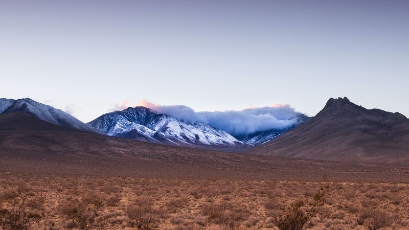 mountains, desert, sky, 4k
