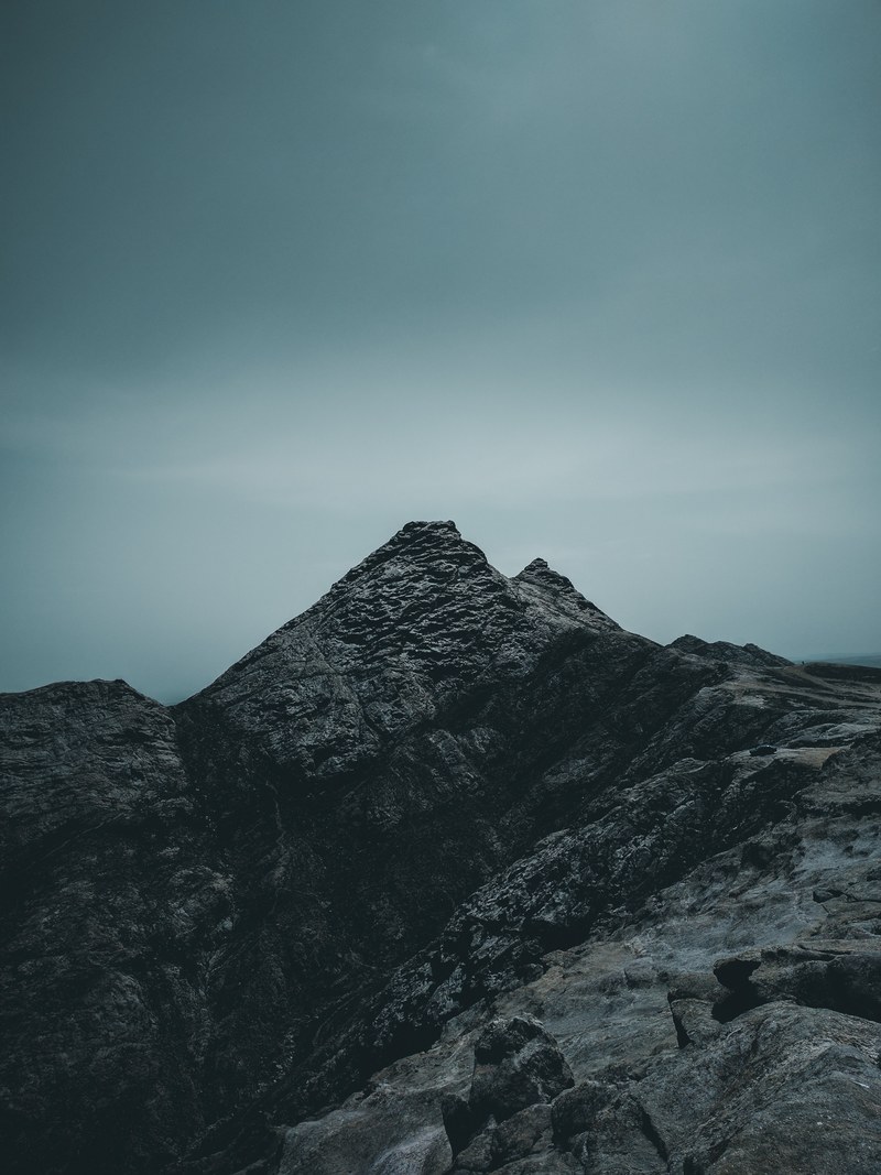 a craggy mountain peak seen from the nearby ridge in iran, khalaj 4k