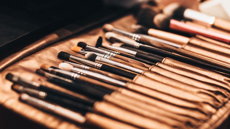brushes, cosmetics, set, 4k