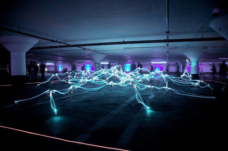light swirl parking and garage 4k