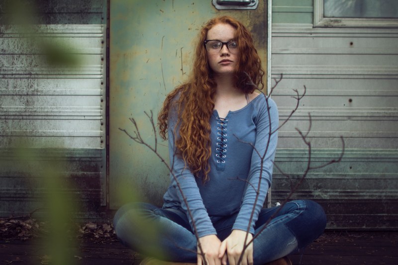 moody girl freckle and red hair 4k