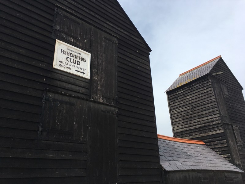 the macro view of fishermens club shed with a sign on it, fishermens club shed 4k