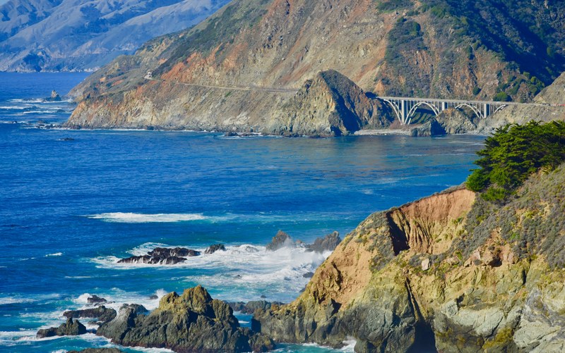 america californium road and pacific coast highway 4k
