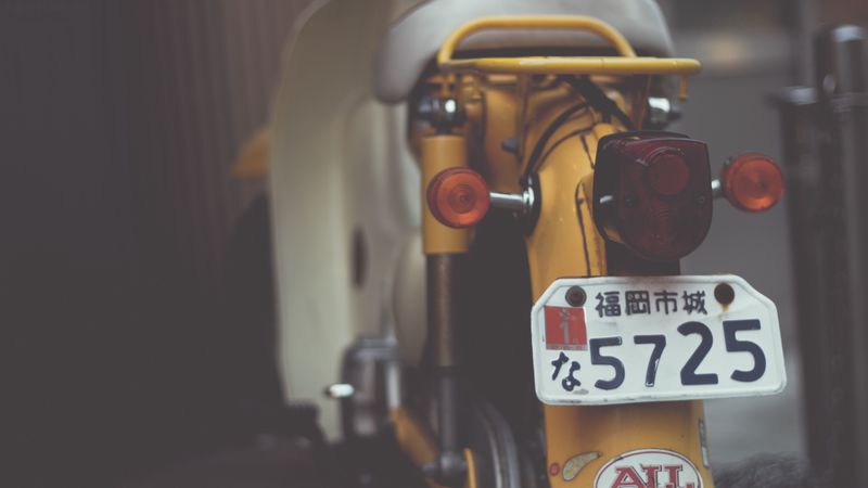 motorcycle, scooter, numbers, 4k