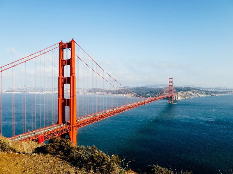 bridge golden gate bridge suspension bridge and san francisco 4k