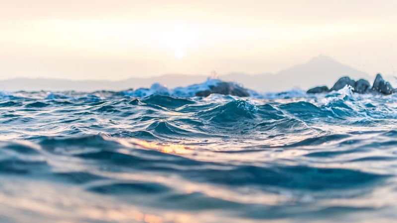 sea, waves, blur, 4k