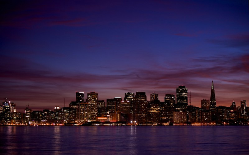 light skyline skyscraper and cityscape 4k
