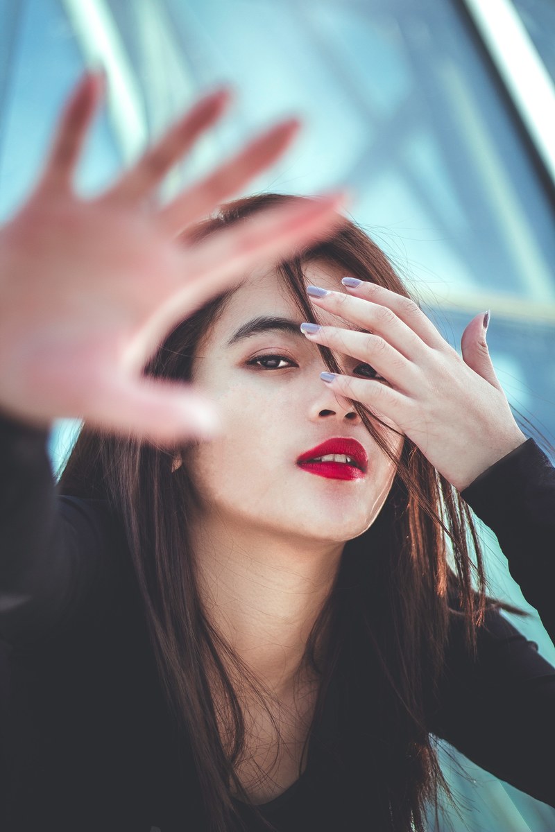 woman female lips and red hd, 4k