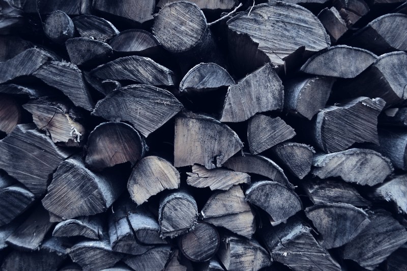 a stack of gray hued lumber, my fathers cut wood_ 4k