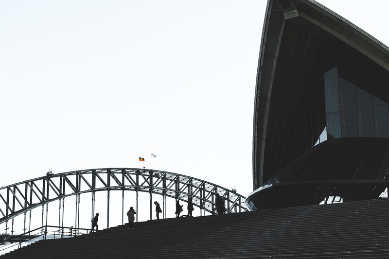 sydney harbour silhouette 4k