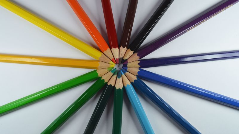 colored pencils, colorful, sharpened, 4k