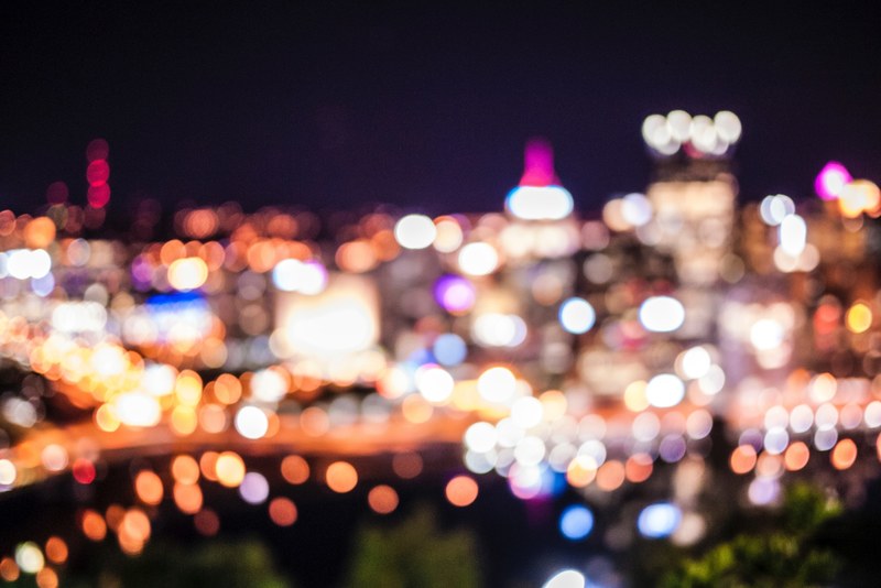 city light night and pittsburgh 4k