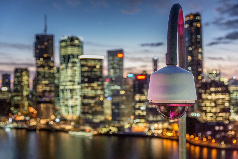 futuristic brisbane bokeh and city light 4k