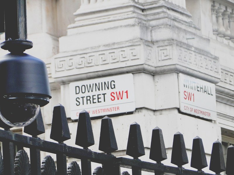 uk whitehall surveillance camera and building 4k