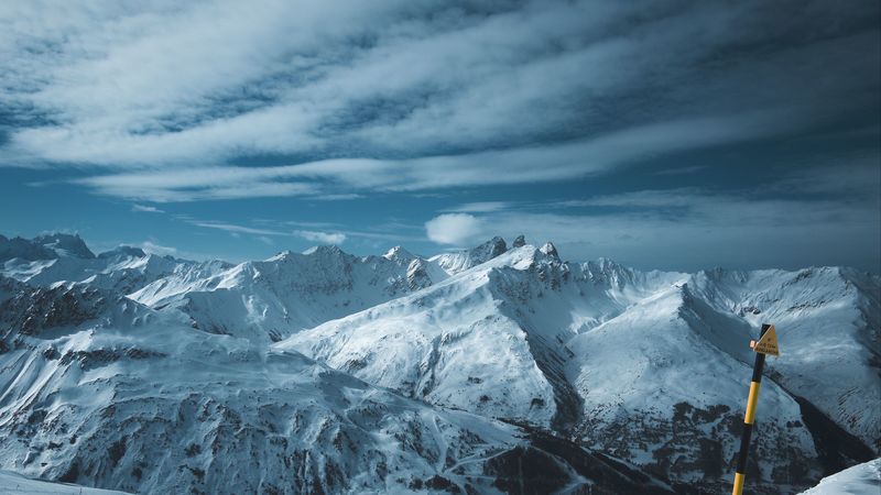 mountain, high, snow, 4k