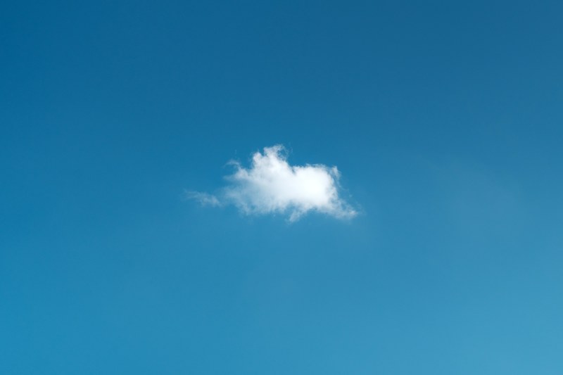 cloud sky single cloud and blue sky 4k
