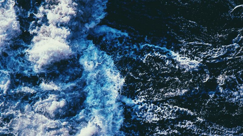 wave, spray, sea, swash, 4k
