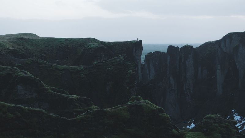 mountain, cliff, hill, 4k